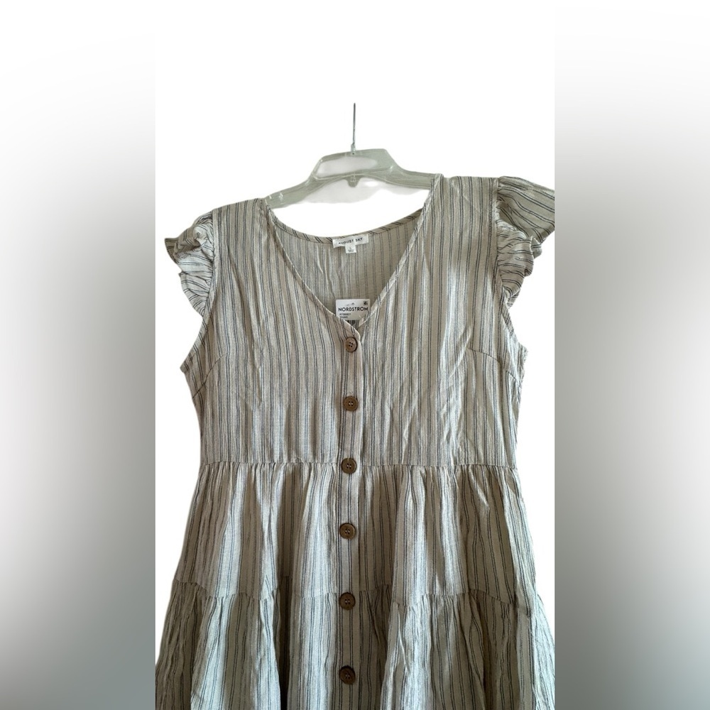 August Sky Striped Dress Size L - Picture 4 of 13
